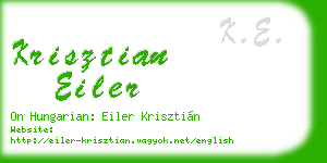 krisztian eiler business card